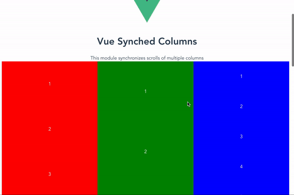Vue Synched Columns