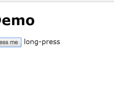 Long Press Plugin For Vue.js
