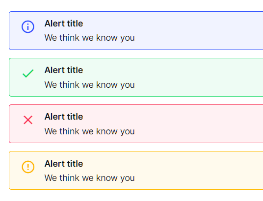 Equal UI Components Library Alerts