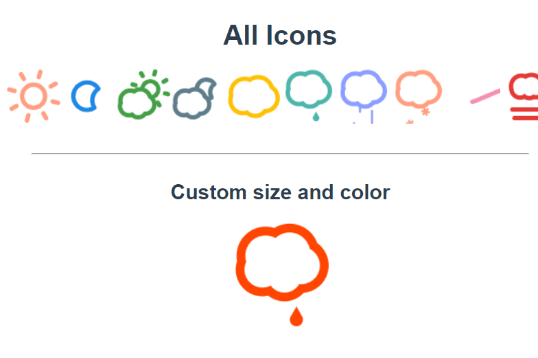 10 Animated Weather Icon Components For Vue - Skycons