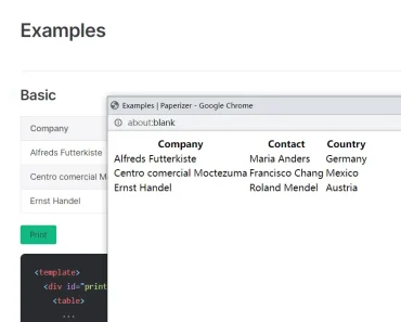 Easy Component Printing Component – Paperizer