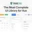 Customizable Feature-rich UI Components Library – PrimeVue